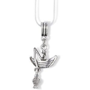 Fishing Charm Necklace for a Fisherman or Fisherwoman